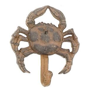 Antique Reproduction Nautical Crab Rustic Iron Hook Peg